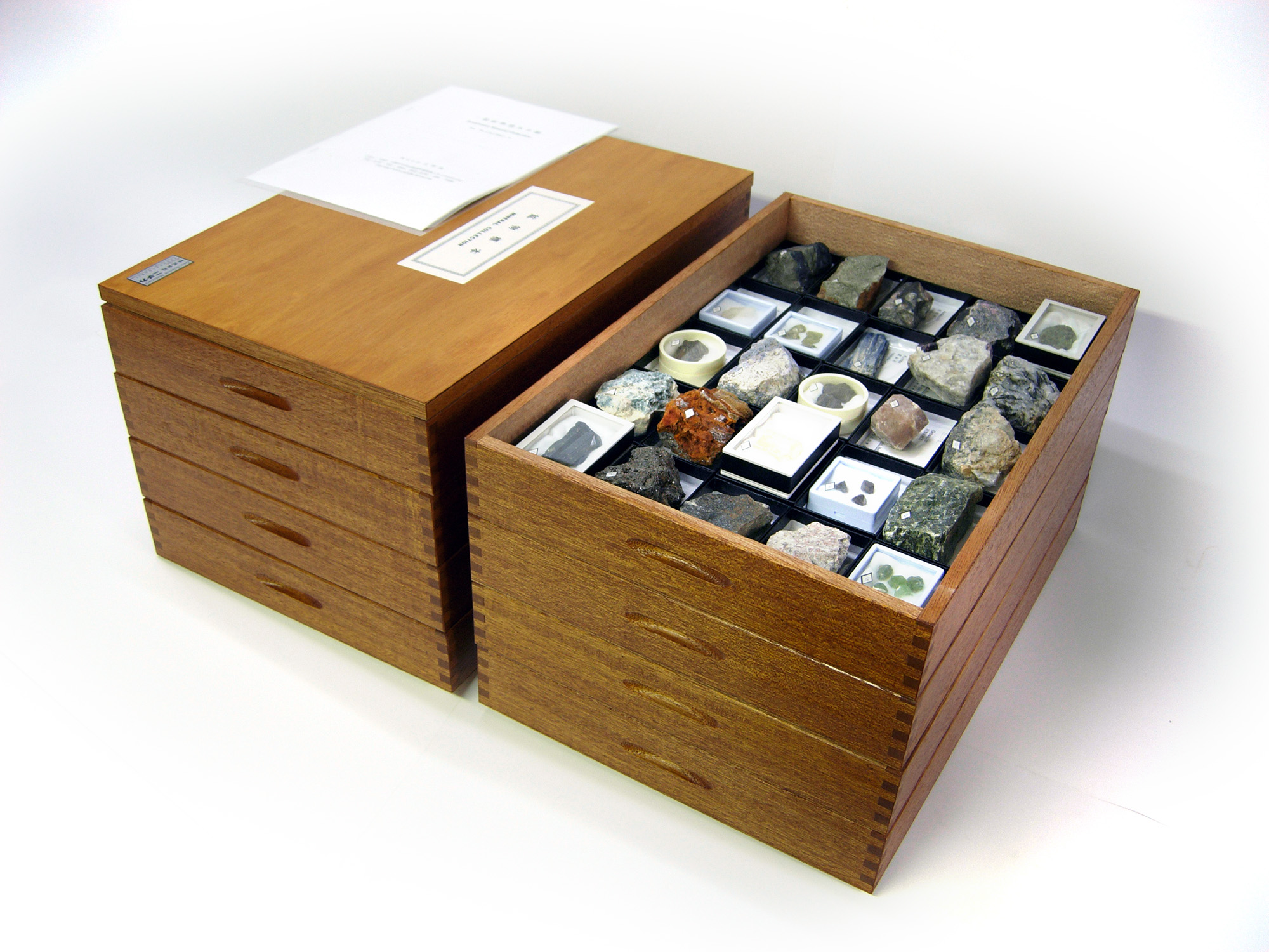 鉱物標本 木箱 鉱物 コレクション-